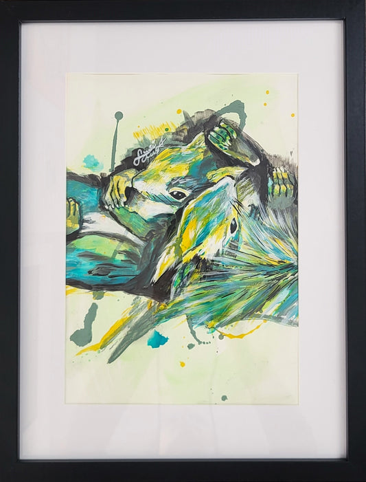 Original Wandkunst: "Chillin´" - Eichhörnchenmotiv