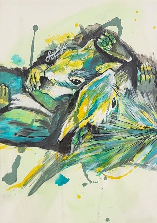 Original Wandkunst: "Chillin´" - Eichhörnchenmotiv