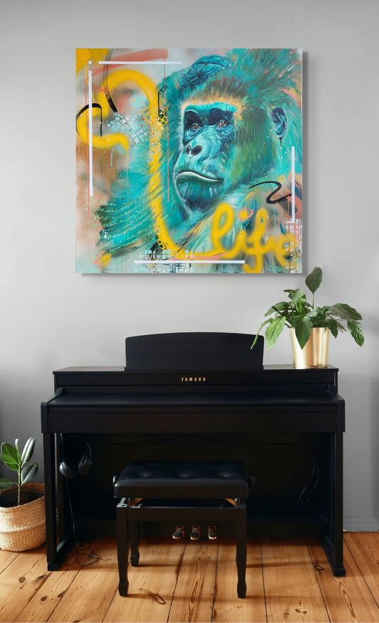 Original Wandkunst: Love, Life and Gorillas