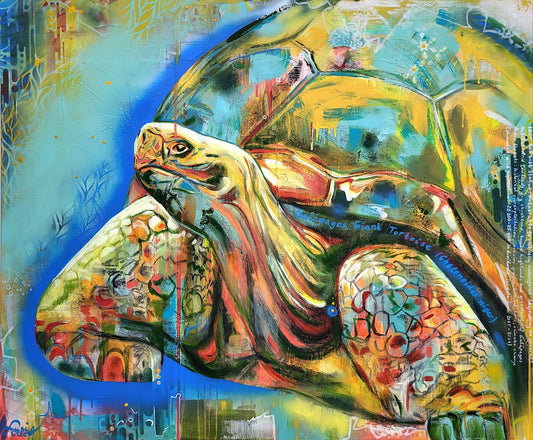 Original Wandkunst: Galapagos Schildkröte