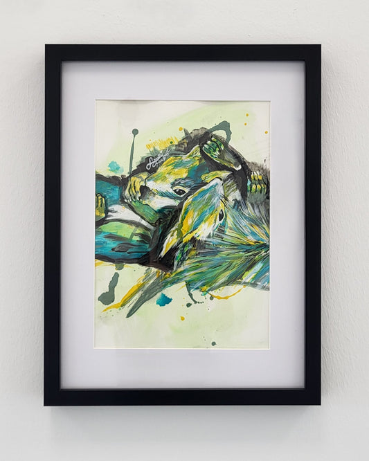 Original Wandkunst: "Chillin´" - Eichhörnchenmotiv