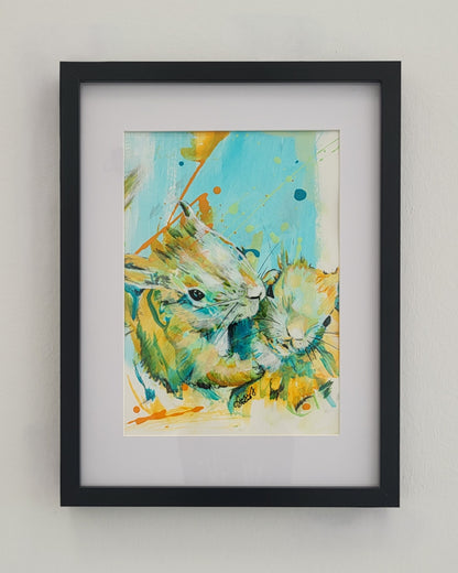Original Wandkunst: "Me First" - Eichhörnchenmotiv