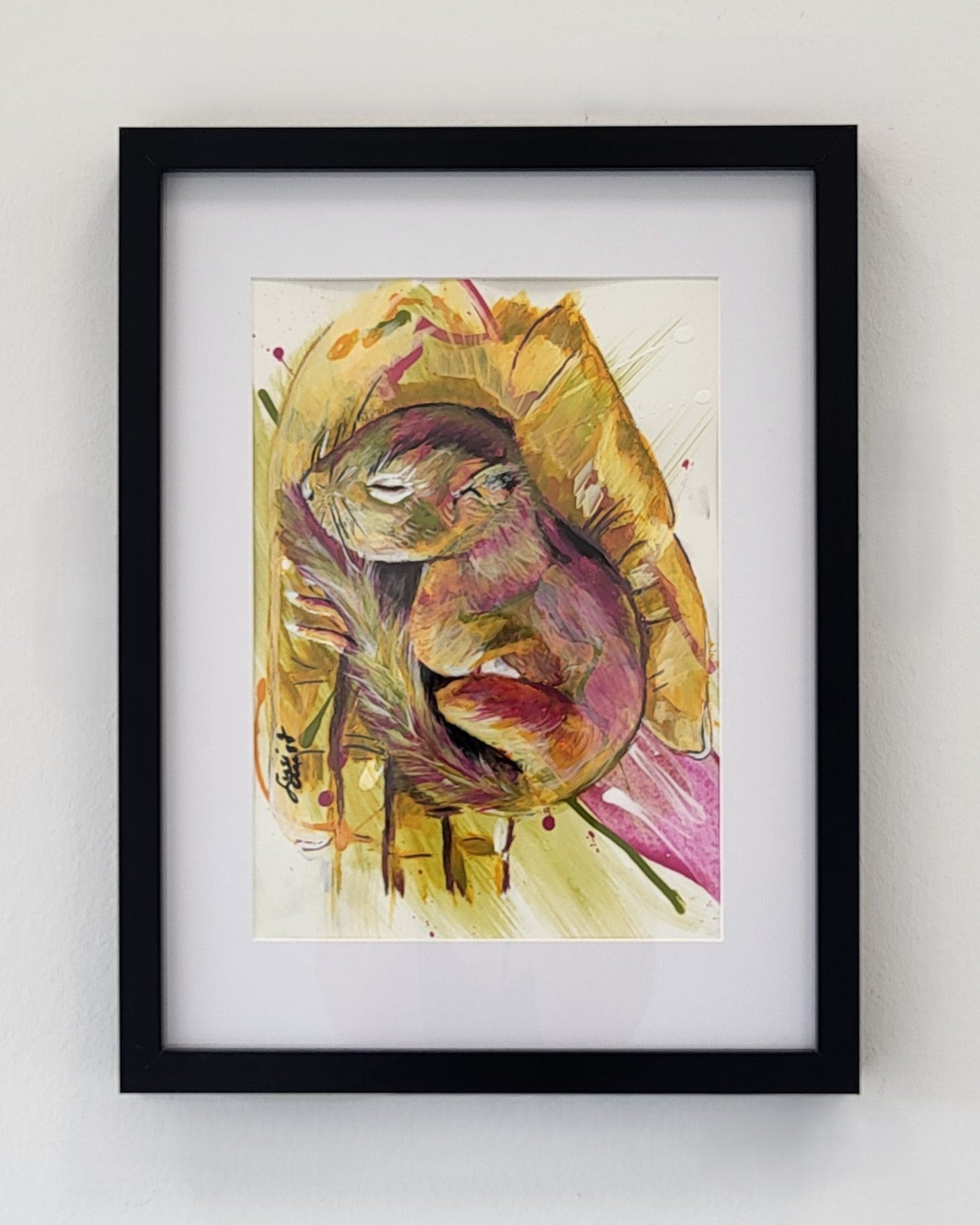 Original Wandkunst: "Sleeping Beauty“ - Eichhörnchenmotiv