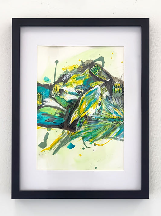 Original Wandkunst: "Chillin´" - Eichhörnchenmotiv