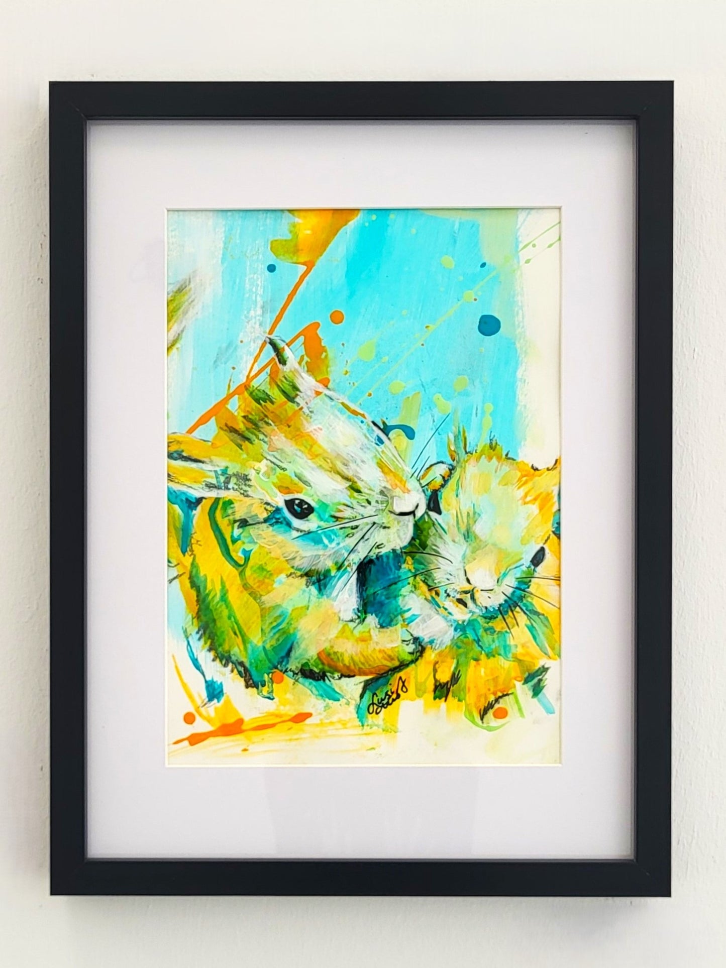 Original Wandkunst: "Me First" - Eichhörnchenmotiv
