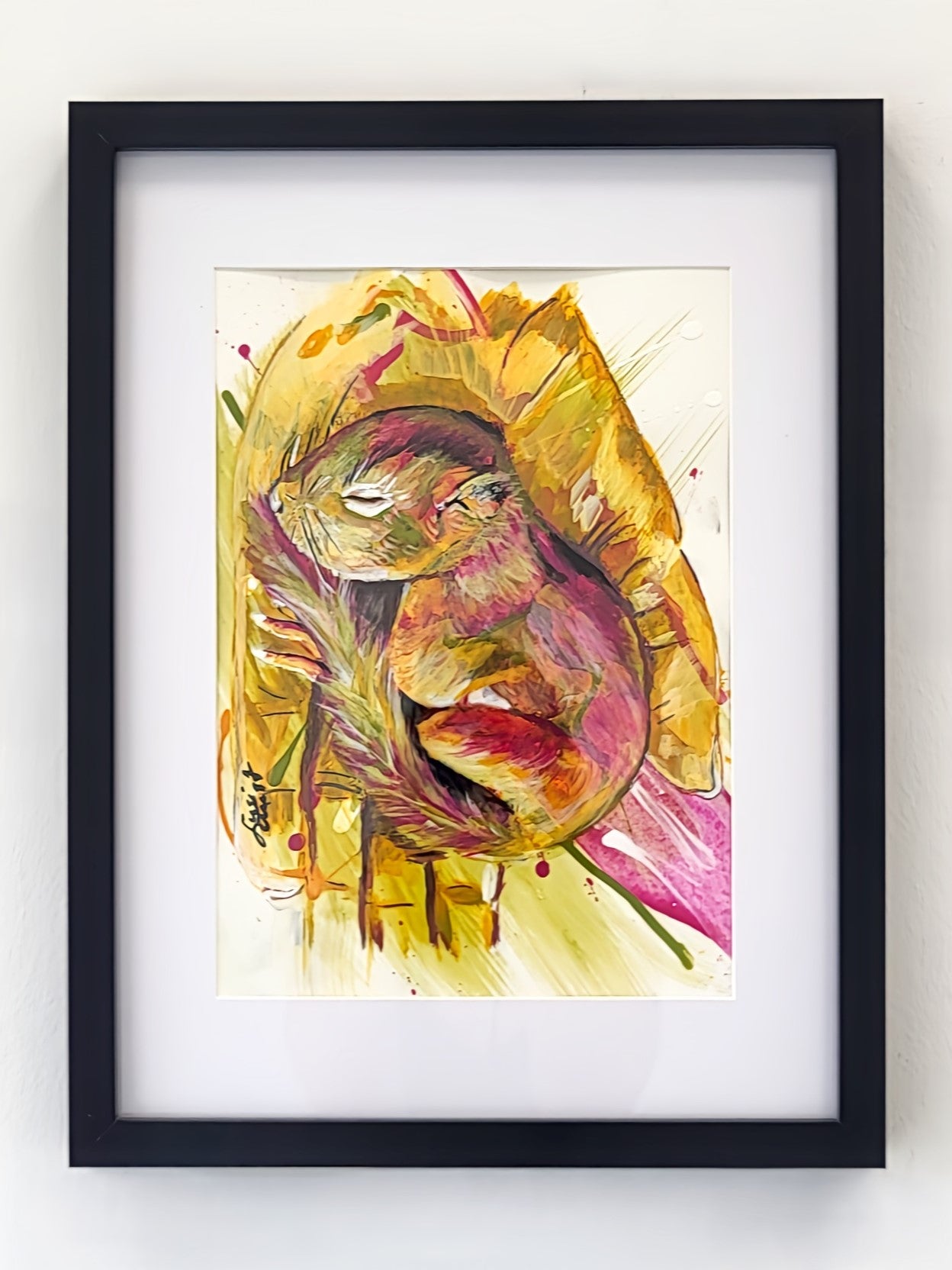Original Wandkunst: "Sleeping Beauty“ - Eichhörnchenmotiv
