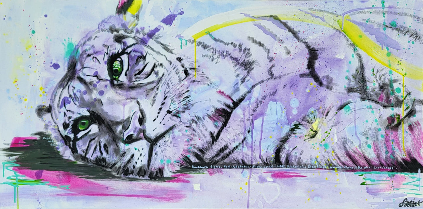 Original Wandkunst: "Tired Tiger"