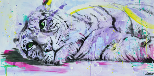 Original Wandkunst: "Tired Tiger"