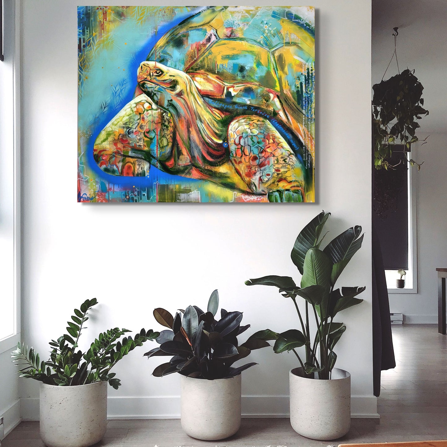 Original Wandkunst: Galapagos Schildkröte